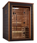 Front Right Side View Of The Golden Designs Narvik 2-Person Outdoor Sauna | GDI-8202-01