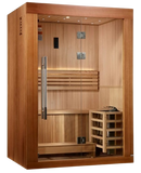 Front Right Side View Of The Golden Designs Sundsvall 2-Person Indoor Sauna | GDI-7289-02
