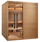 Front Right Side View Of The Golden Designs Toledo 6-Person Full Spectrum EMF Hybrid Indoor Sauna | GDI-8360-01 