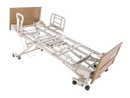 Front Right Side View Of The Graham Field Zenith 7200 APS Hi-Lo Hospital Homecare Bed In The Reverse Trendelenburg Position With Side Rails