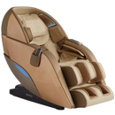 Front Right Side View Of The Infinity Dynasty 4D Massage Chair Shown In Gold/Tan Color