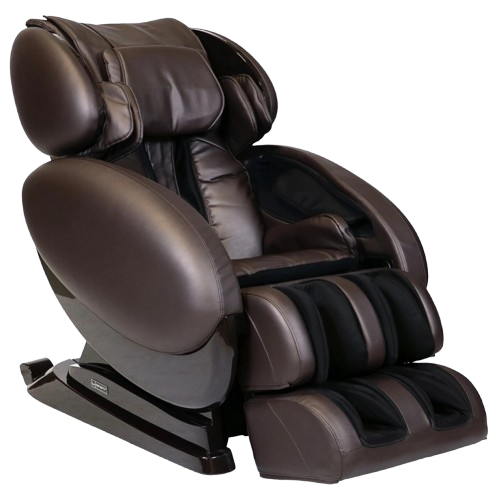 Front Right Side View Of The Infinity IT-8500 Plus Massage Chair Shown In Brown Color