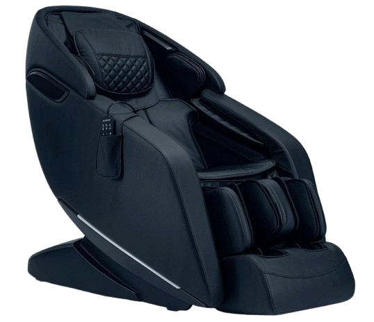 Front Right Side View Of The Kyota Genki M380 Massage Chair In Black Color