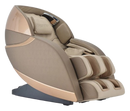 Front Right Side View Of The Kyota Kansha M878 Massage Chair In Gold And Tan Color