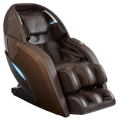 Front Right Side View Of The Kyota Yutaka M898 Massage Chair Shown In The Brown Color