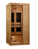 Front Right Side View Of The Maxxus 1-Person S-Line Low EMF FAR Infrared Indoor Sauna | MX-S106-01