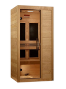 Front Right Side View Of The Maxxus 1-Person S-Line Ultra Low EMF FAR Infrared Indoor Sauna | MX-S106-01-ULEMF