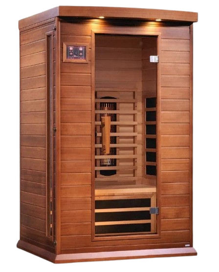 Front Right Side View Of The Maxxus 2-Person Near Zero EMF Full Spectrum Indoor Infrared Sauna | MX-M206-01-FS CED