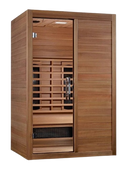 Front Right Side View Of The Maxxus 2-Person S-Line Full Spectrum Infrared Indoor Sauna | MX-S206-01-FS-PC