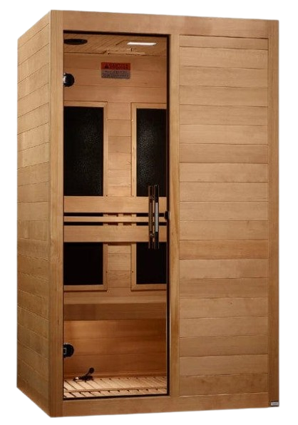 Front Right Side View Of The Maxxus 2-Person S-Line Low EMF FAR Infrared Indoor Sauna | MX-S206-01