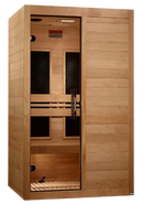 Front Right Side View Of The Maxxus 2-Person S-Line Low EMF FAR Infrared Indoor Sauna | MX-S206-01