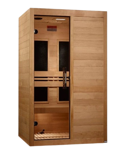 Front Right Side View Of The Maxxus 2-Person S-Line Ultra Low EMF FAR Infrared Indoor Sauna | MX-S206-01-ULEMF