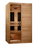 Front Right Side View Of The Maxxus 2-Person S-Line Ultra Low EMF FAR Infrared Indoor Sauna | MX-S206-01-ULEMF