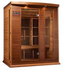 Front Right Side View Of The Maxxus 3-Person Low EMF FAR Infrared Indoor Sauna | MX-K306-01-CED