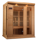 Front Right Side View Of The Maxxus 3-Person Low EMF FAR Infrared Indoor Sauna | MX-K306-01