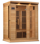 Front Right Side View Of The Maxxus 3-Person Near Zero EMF FAR Infrared Indoor Sauna | MX-K306-01-ZF