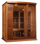 Front Right Side View Of The Maxxus 3-Person Near Zero EMF FAR Infrared Indoor Sauna | MX-K306-01-ZF CED