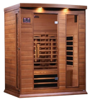 Front Right Side View Of The Maxxus 3-Person Near Zero EMF Full Spectrum Infrared Indoor Sauna | MX-M306-01-FS-CED