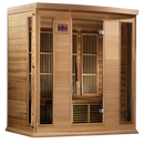 Front Right Side View Of The Maxxus 4-Person Low EMF FAR Infrared Indoor Sauna | MX-K406-01-CED
