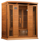 Front Right Side View Of The Maxxus 4-Person Near Zero EMF FAR Infrared Indoor Sauna | MX-K406-01-ZF CED