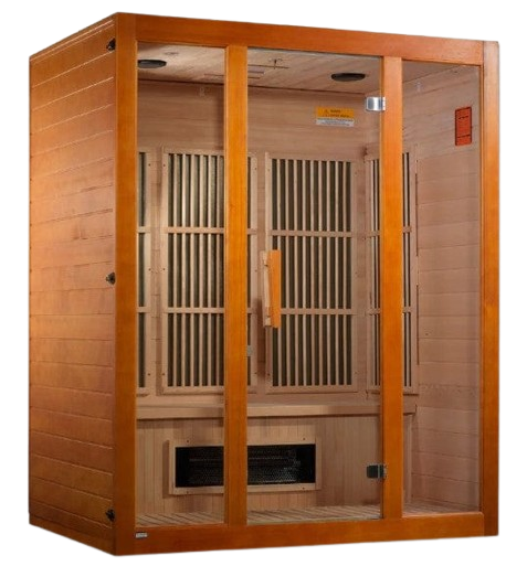 Front Right Side View Of The Maxxus Alpine 3-Person Low EMF FAR Infrared Indoor Sauna | MX‐J306‐02S