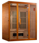 Front Right Side View Of The Maxxus Alpine 3-Person Low EMF FAR Infrared Indoor Sauna | MX‐J306‐02S