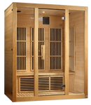 Front Right Side View Of The Maxxus Bellevue 3-Person Near Zero EMF FAR Infrared Indoor Sauna | MX-J306-01-ZF
