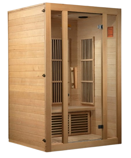 Front Right Side View Of The Maxxus Seattle 2-Person Low EMF FAR Infrared Indoor Sauna | MX-J206-01