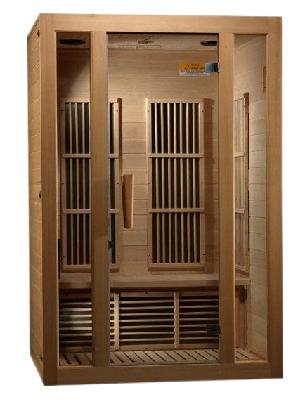 Front Right Side View Of The Maxxus Seattle 2-Person Near Zero EMF FAR Infrared Indoor Sauna | MX-J206-01-ZF
