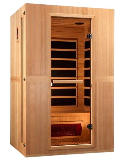 Front Right Side View Of The Maxxus Serenity 2-Person Low EMF FAR Infrared Indoor Sauna | MX‐LS2‐01