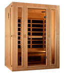 Front Right Side View Of The Maxxus Trinity 3-Person Low EMF FAR Infrared Indoor Sauna | MX‐LS3‐01