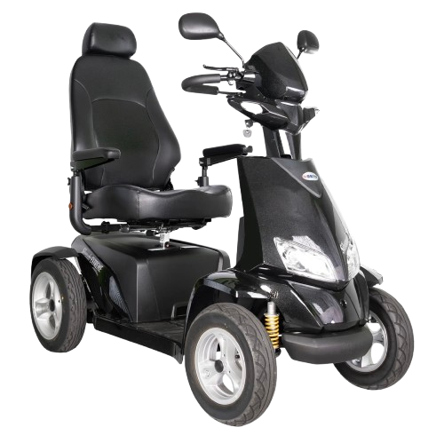 Front Right Side View Of The Merits Silverado Extreme Mobility Scooter