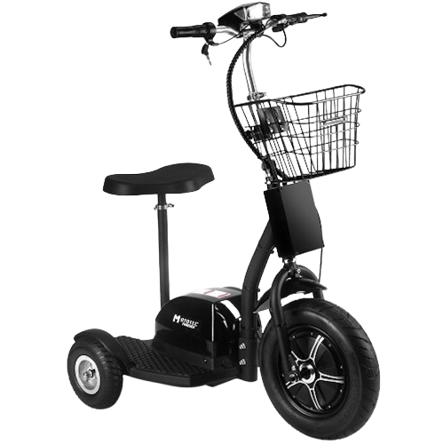 Front Right Side View Of The MotoTec Electric Trike 48v 500w