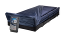Front Right Side View Of The Moxi SelectAir Max, Alternating Pressure Air Mattress System Shown With The Control Unit Attached And The Cover Slightly Removed