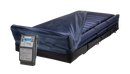 Front Right Side View Of The Moxi SelectAir Standard Mattress System With Foot Pillow Shown With Control Unit Attached And Cover Slightly Removed