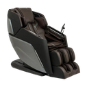 Front Right Side View Of The Ogawa Active XL 3D Massage Chair | OG-6300 Shown In The Upright Chair Position In Gun Metal And Brown Color