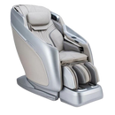 Front Right Side View Of The Ogawa Master Drive DUO Massage Chair | OG-8900 Shown In The Upright Chair Position In The Platinum And Platinum Color