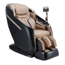 Front Right Side View Of The Ogawa Master Drive DUO Massage Chair | OG-8900 Shown In The Upright Chair Position In The Black And Champagne Color