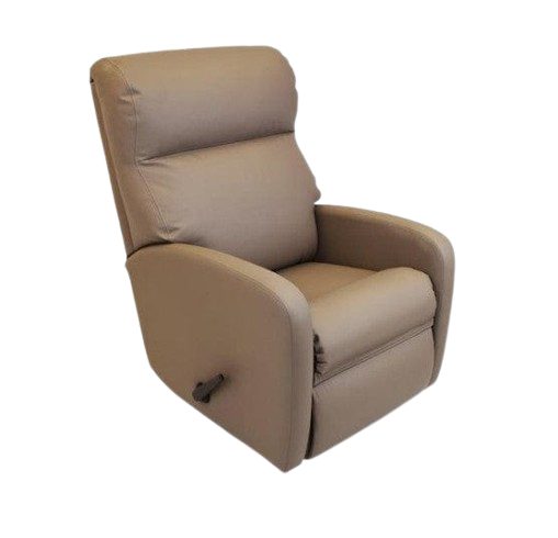 Front Right Side View Of The Optima Wall-Hugger Reclining Geri Chair Shown In The Chair Position In The Cocoa Color