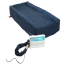 Front Right Side View Of The Proactive Medical Protekt Aire 7000 Alternating Pressure Mattress System Shown With Control Unit Attached And Cover On