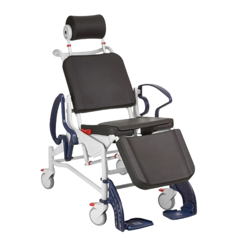 Front Right Side View Of The Rebotec Phoenix Shower Commode Chair