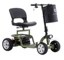 Front Right Side View Of The Reyhee EXO Electric Mobility Scooter Shown In The Green Color