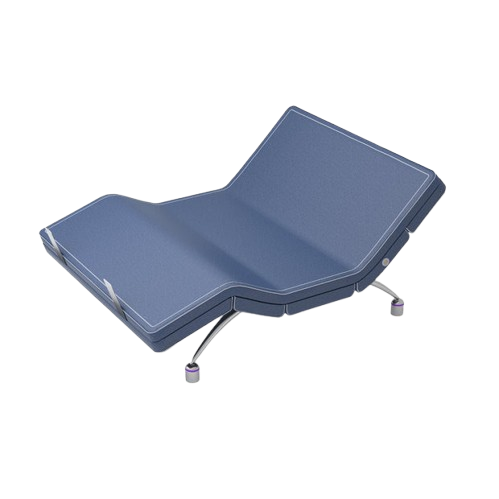 Front Right Side View Of The Rize Aviada Adjustable Bed Shown With Head And Leg Articulation