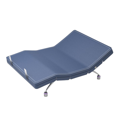 Front Right Side View Of The Rize Aviada Adjustable Bed Shown With Head And Leg Articulation