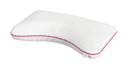 Front Right Side View Of The Rize Home Contour Dual Cool Pillow With Pink Trim 