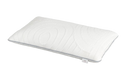 Front Right Side View Of The Rize Home Low Dual Cool Pillow With Gray Trim