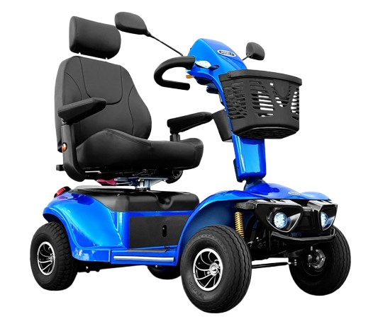Front Right Side View Of The Shoprider Excursion Heavy Duty Mobility Scooter