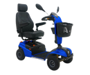 Front Right Side View Of The Shoprider Explorer Deluxe 4-Wheel Mobility Scooter