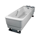 Front Right Side View Of The TR Equipment Bathtub Comfortline Bath System Shown In The White Cover Color