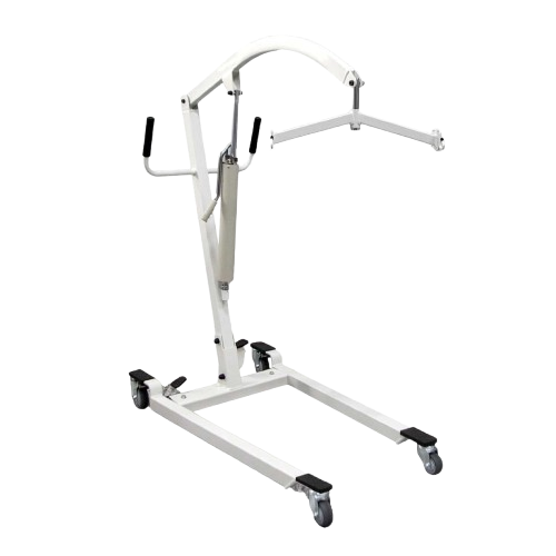 Front Right Side View Of The Vive Health Hydraulic Patient Lift With Sling